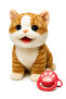 Musical Sensory Cat Toy for Kids RC Leash Electronic Pet Kids Toy Interactive Fluff Plush Toy Brown