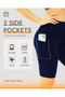 Biker Shorts Women With Pockets 8" High Waisted Workout Spandex Tummy Control Gym Running Yoga - 4
