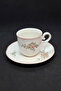 Rosette Porcelain Tea/Coffee Cup and Saucer 2 Pieces 120 ml