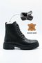 Makras 100% Genuine Leather Fur Warm Inner Lining Women's Winter Boots Shoes