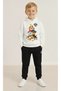 Boy's Christmas New Year Printed 3 Thread Fleece-Lined Hooded Winter Sweatshirt / Tracksuit Set - 2