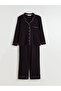 Black Shirt Collar Women's Pajama Set from Güli̇s Gi̇yi̇m - 5