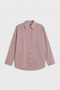 Gold Cvc Textured “No-Iron Effect” Oversized Striped Shirt