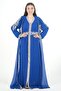 Belted embroidered kaftan dress