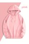 Dear Couple Combination Trend Printed Hooded Sweatshirt Set of 2 3 Thread Pink - 3