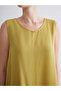 Crew Neck A-Line Linen Blend Dress - 3