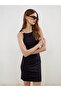 Crew Neck Gathered Mini Dress - 2