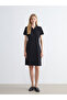 Esvab • Modern & Distinctive Devrik Roba Collar A-Fit Dress - 2