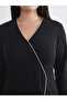 Esvab • Modern & Distinctive Plus Size V-Placket Crepe Dress - 3