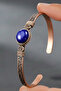 Men's Copper Bracelet Natural Lapis Lazuli Stone Women's Handcuff Bracelet - 5