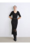 Sparkling Choices from Shining Store U Roba Collar Ribbed Dress with Belt - 2