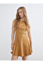Esvab • Modern & Distinctive Waist-Slit Suede Look Mini Dress - 2