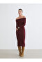 Esvab • Modern & Distinctive Wide Roba Collar Knitwear Dress - 2