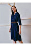 A-Line Dress with Scoop Neckline - 2