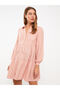 Shirt Collar Straight Long Sleeve Maternity Dress - 2