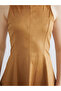 Esvab • Modern & Distinctive Waist-Slit Suede Look Mini Dress - 3