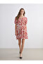 Esvab • Modern & Distinctive V Planting Embroidered Mini Dress