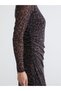 Zero Roba Collar Leopard Embroidered Drawstring Dress for Style Enthusiasts from Uzg Store - 3