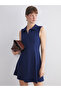 Esvab • Modern & Distinctive Devrik Roba Collar A-Line Mini Dress - 3