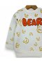 Baby Boy Bear Embroidered Winter 3-Thread Set Fleece-Lined 6-9-12-18-24 Months Top and Bottom Baby Set - 6