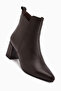 Julia Genuine Leather Brown Heeled Women's Boots - 2
