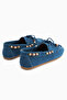 Liah Genuine Leather Denim Blue Women's Loafer Shoes - 5