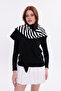 Women's Striped Soft Acrylic Triangle Scarf Winter - 5