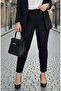 Women's Plus Size High Waist Double Button Slim Leg Crepe Stretch Woven Pants - 5
