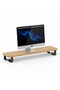Upster Wooden Monitor Stand - Ergonomic Monitor Riser - Large - Sapphire Oak - Black Leg