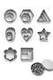 Mini Shapes Cutters Set of 24 — 8 Shapes in 3 Sizes for Cookies & Cake Decoration