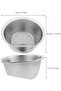 Stainless Steel Rice Strainer with Washing Bowl - Slanted Base Grain and Vegetable Washing Bowl - 2
