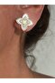 Luck/Abundance/Abundance Themed Stone Clover Earrings-Pendant Set - 2