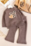 Two Thread Winter Baby Girl Suit Set with Plush Cardigan - 3