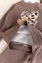 Two Thread Winter Baby Girl Suit Set with Plush Cardigan - 5
