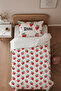 Single Duvet Cover Set Strawberry