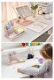 Desktop Metal Cylinder Pen Holder and 3-Piece Organizer 1 Pack Mesh Perforated Light Pink Pen Holder Paper - 3