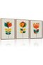 Set of 3 Abstract Minimalist Canvas Art 40x60cm Framed Wall Art Paintings