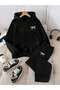 Kurdele Printed Hooded Kombin Lower Upper Children's Tracksuit Set