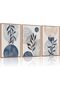 Set of 3 Abstract Minimalist Canvas Art 30x40cm Personalized Framed Wall art Paintings