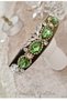 Olive Green Crystal Cut Stone Special Design Velvet Crown, Invitation, New Year, Wedding, Prom, Christmas, New Year