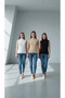 Premium Women's Lycra Stretchable Breathable Half Turtleneck Body with Standing Collar Body 3-Piece Set - 2