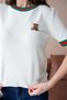 Women's Crew Neck Short Sleeve Striped Knitwear Sweater 10229 - 2