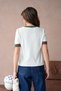 Women's Crew Neck Short Sleeve Striped Knitwear Sweater 10229 - 8