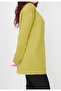 Zenne Yanları Slit Crew Neck Basic Ribbed Tunic Mustard Color - 5