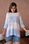 Women's Crew Neck Pearl Embroidered Ov Oversized Riko Sweater 10178 - 4
