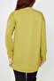 Zenne Yanları Slit Crew Neck Basic Ribbed Tunic Mustard Color - 6
