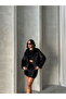 Glittery Fringed Coat - Black | |   F1838 - Black - 3