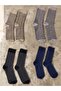12-Pack Luxury Men's Bamboo Wool Socks - Boot Socks - Men's Patterned Socks - 6