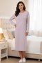 Women's Combed Cotton Oversized Plus Size Mother's Nightgown - 2