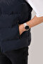 Men's Navy Blue Puffer Vest – Lightweight, Mock Neck , Everyday Use - 6